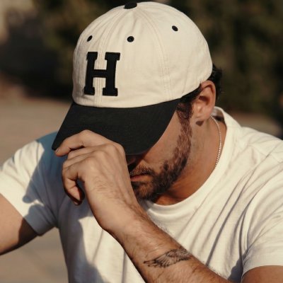 Kappe - Gårda Letter Cap 'H' (creme/schwarz)