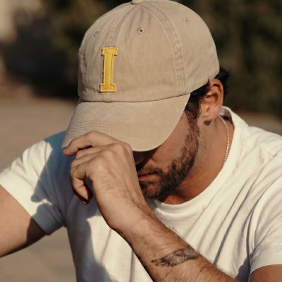 Kappe - Gårda Letter Cap 'I' (beige/gelb)