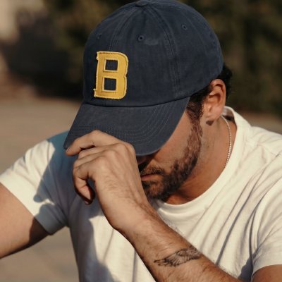 Kappe - Gårda Letter Cap 'B' (marineblau/gelb)