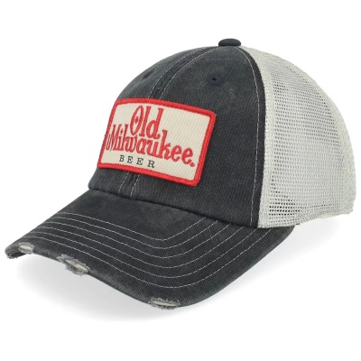 Kappe - American Needle Old Milwaukee Orville Trucker (schwarz/cremefarben)
