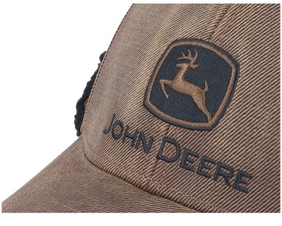 Cap - John Deere Oil Cotton Sherpa Lining (braun)
