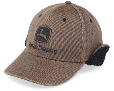 Cap - John Deere Oil Cotton Sherpa Lining (braun)