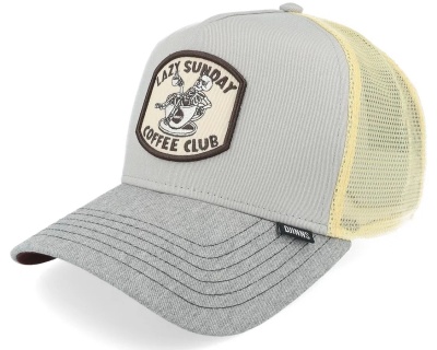 Kappe - Djinns HFT Cap Coffee Club Trucker (beige/grau)