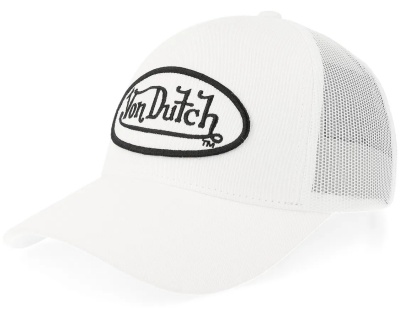Kappe - Von Dutch Oval Patch Trucker (weiß)
