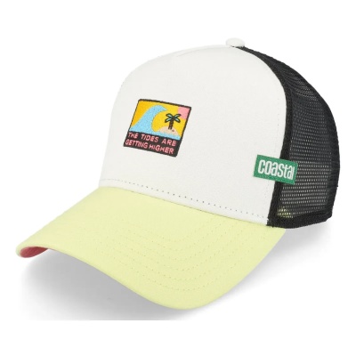 Kappe - Coastal HFT HigherTides Trucker (weiß/gelb/schwarz)