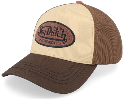 Kappe - Von Dutch Oval Patch Trucker (braun/beige)