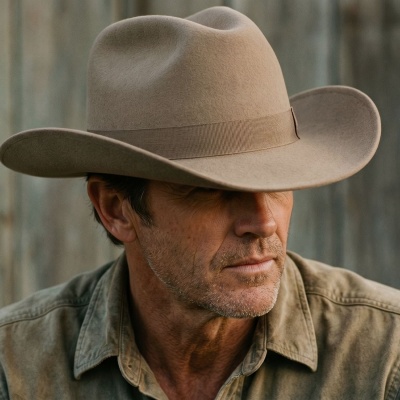 Hüte - Gårda Pocatello Crushable Wool felt Western hat (beige)