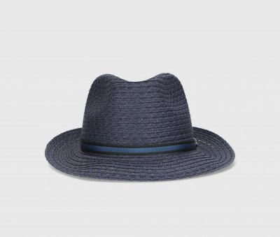 Hüte - Borsalino Edward Treccia Canapa (blau)