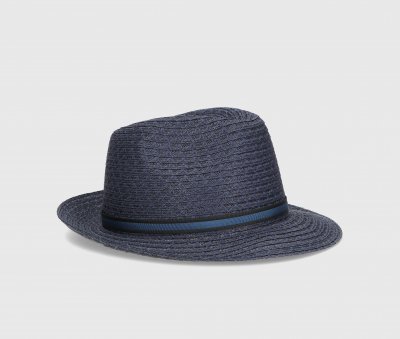 Hüte - Borsalino Edward Treccia Canapa (blau)