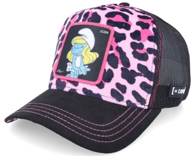 Kappe - Capslab Leopard Smurf Trucker (Rosa/Schwarz)