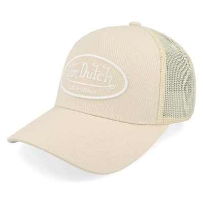 Kappe - Von Dutch Oval Patch Trucker (beige)