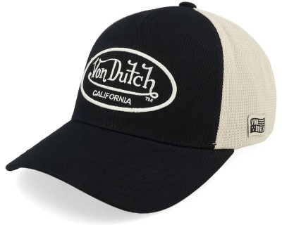 Kappe - Von Dutch Embroidery Oval Trucker (schwarz/weiß)