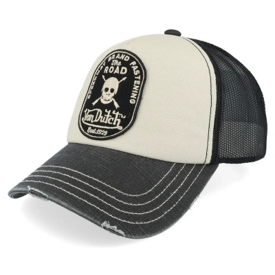 Kappe - Von Dutch Speedway Brand Fastening Trucker (Offwhite/Schwarz)