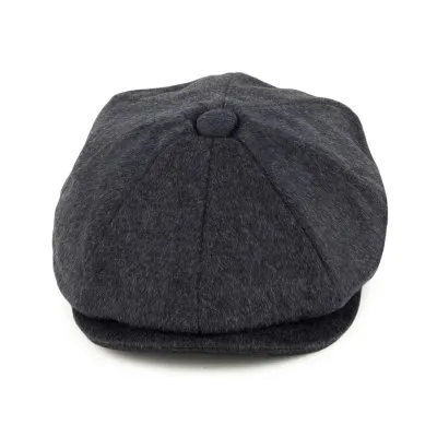 Schiebermütze / Schirmmütze - Jaxon Pure Wool Harlem Newsboy Cap (dunkelgrau)
