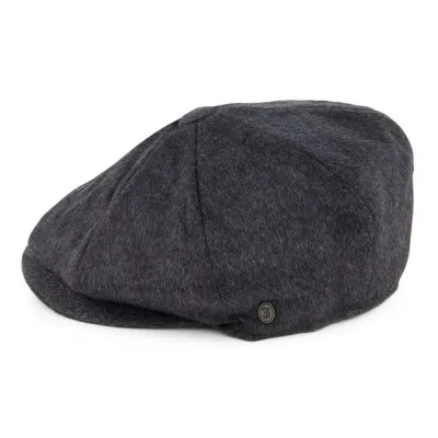 Schiebermütze / Schirmmütze - Jaxon Pure Wool Harlem Newsboy Cap (dunkelgrau)