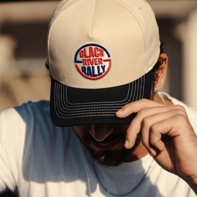 Kappe - Black River Rally Cotton Snapback (creme/schwarz)