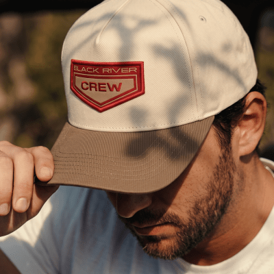Kappe - Black River Crew Cotton Snapback (cremefarben/khaki)