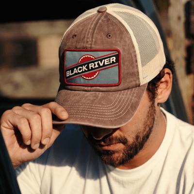 Kappe - Black River Dayton Washed Trucker (braun)