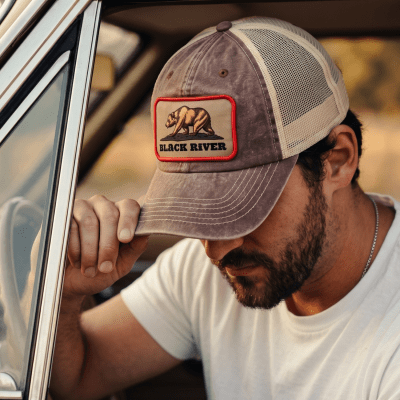Kappe - Black River Grizzly Washed Trucker (braun/creme)