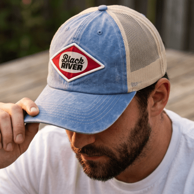 Kappe - Black River Memphis Washed Trucker (hellblau/creme)