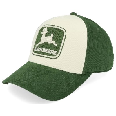 Kappe - John Deere Vintage JD TM Chain Stitch Baseball Cap (Offwhite/Grün)