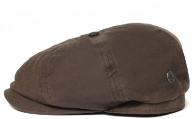 Schiebermütze / Schirmmütze - Jaxon Hats British Millerain Waxed Cotton Flat Cap (braun)