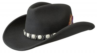 Hüte - Stetson Western Woolfelt (schwarz)