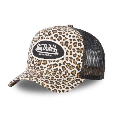 Kappe - Von Dutch Oval Patch Trucker (leopard)