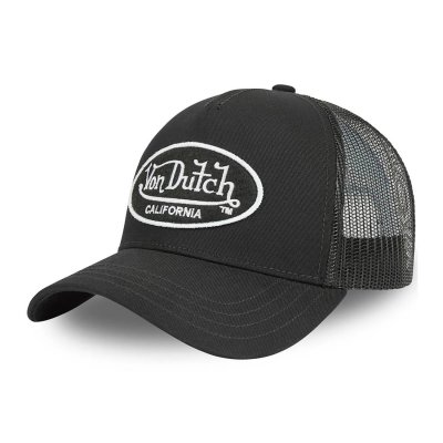 Kappe - Von Dutch Oval Patch Trucker (schwarz/weiß)