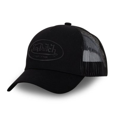 Kappe - Von Dutch Oval Patch Cotton Trucker (schwarz)
