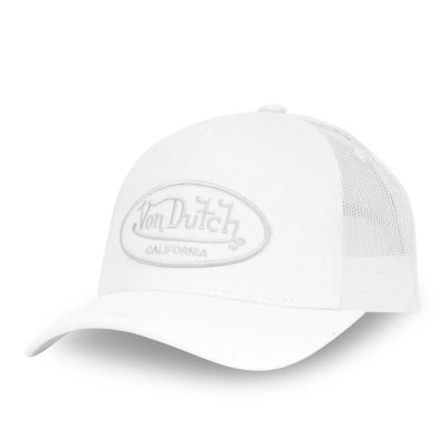 Kappe - Von Dutch Oval Patch Trucker (weiß)