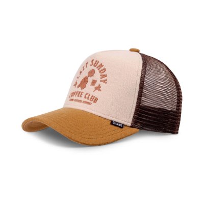 Kappe - Djinns HFT Lazy Barista Trucker (beige/braun)