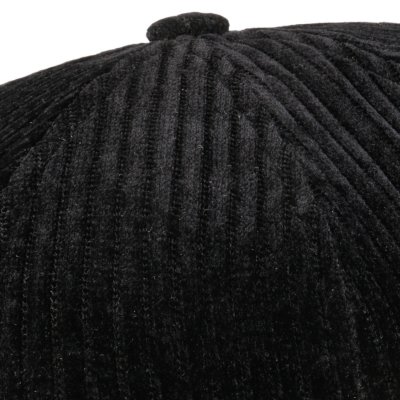 Schiebermütze / Schirmmütze - Stetson Hatteras Corduroy Jersey Newsboy Cap (schwarz)
