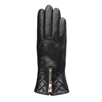 Handschuhe - HK Women's Hairsheep Leather Glove with Gold Zip (Schwarz)