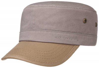 Schiebermütze / Schirmmütze - Stetson Army Cap Cotton (grau-khaki)
