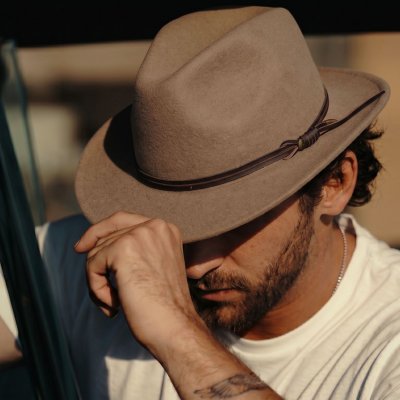 Hüte - Gårda Vicenza Crushable Wool felt Fedora (beige)