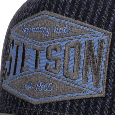 Caps - Stetson Trucker Cap Goat Suede Wool (blau/grau)