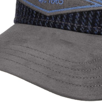Caps - Stetson Trucker Cap Goat Suede Wool (blau/grau)