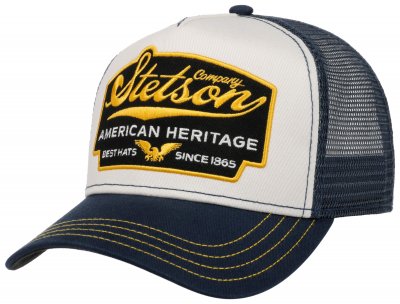 Caps - Stetson Trucker Cap American Heritage Vintage (blau)