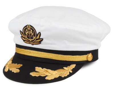 Fiddler cap - Jaxon Hats Fiddler Yacht Cap (weiß)