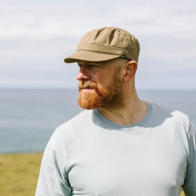 Schiebermütze / Schirmmütze - Jaxon Hats Herringbone Army Cap (olive)