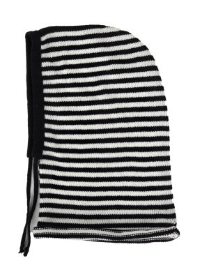 Sturmhaube - Gårda Valloire Striped Wool Mix Balaclava (schwarz/weiß)