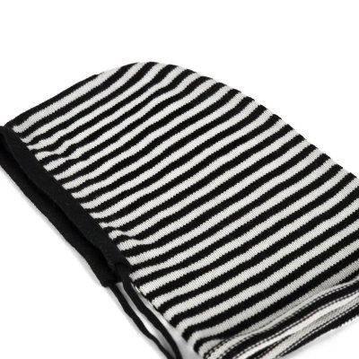 Sturmhaube - Gårda Valloire Striped Wool Mix Balaclava (schwarz/weiß)