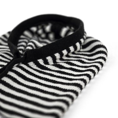 Sturmhaube - Gårda Valloire Striped Wool Mix Balaclava (schwarz/weiß)