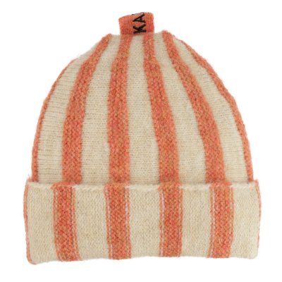 Beanie Kind - Gårda Bodafors Beanie (creme/orange)