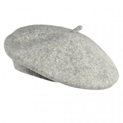 Baskenmütze - Gårda Annecy Wool Beret (hellgrau)