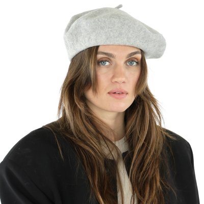 Baskenmütze - Gårda Annecy Wool Beret (hellgrau)