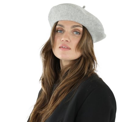 Baskenmütze - Gårda Annecy Wool Beret (hellgrau)