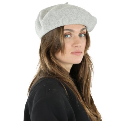 Baskenmütze - Gårda Annecy Wool Beret (hellgrau)