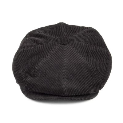 Schiebermütze / Schirmmütze - Jaxon Hats Corduroy Newsboy Cap (schwarz)